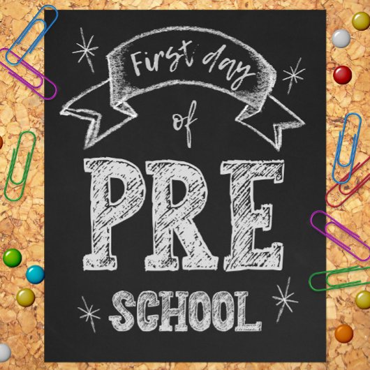 1日目Pre-K、1日目新学期、プリスクール フォトプリント