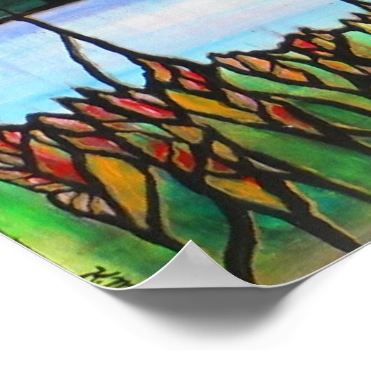 「1日素晴らし」横向きキャンバス印刷 ポスター (角)