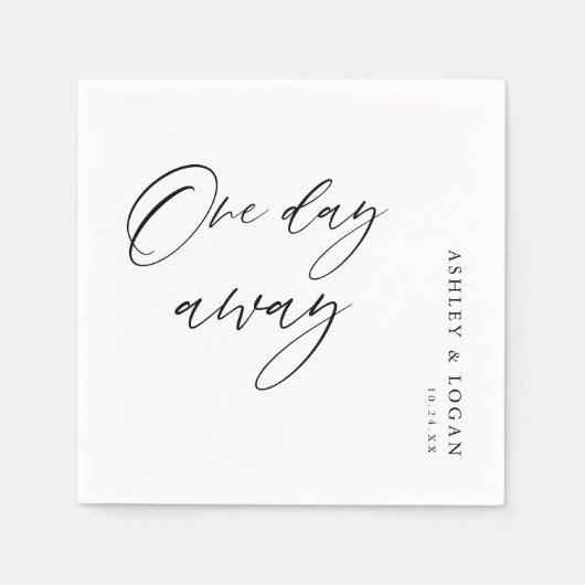 1日素朴のリハ結婚ーサルディナー スタンダードカクテルナプキン (正面)