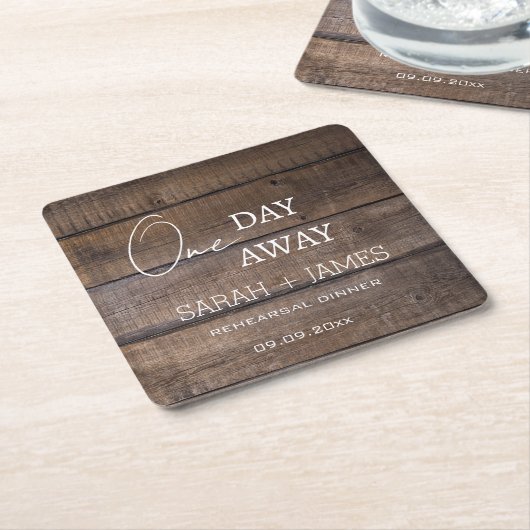 1日素朴リハ遠くにーサルディナ結婚ー スクエアペーパーコースター (アングル)