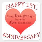 1日記念日 スクエアシール (正面)