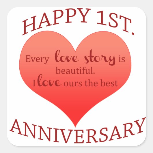 1日記念日 スクエアシール (正面)