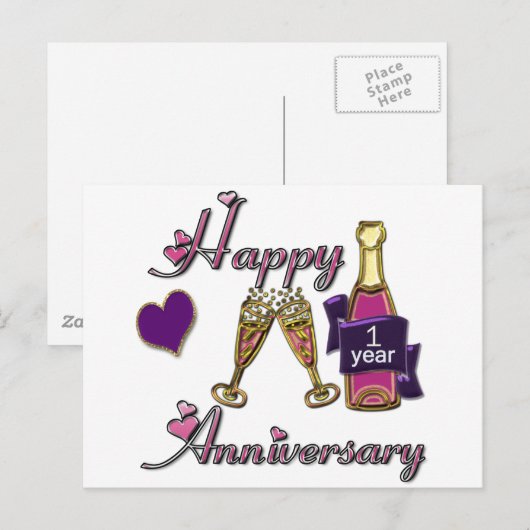 1日記念日 ポストカード (正面/裏面)