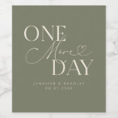 1日追加リハーサルディナーセージグリーン ワインラベル (シングルラベル)