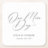 1日追加リハーサルディナー紙コースター スクエアペーパーコースター (正面)