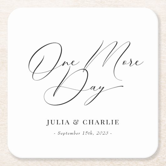 1日追加リハーサルディナー紙コースター スクエアペーパーコースター (正面)