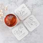 1日追加リハーサルディナー紙コースター スクエアペーパーコースター