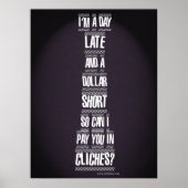 1日遅れて1ドル短く ポスター (正面)
