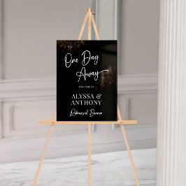 1日遠くにブラックウェルカムサイン アクリルサイン