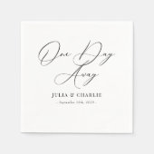 1日遠くにリハーサルエレガントディナー スタンダードカクテルナプキン (正面)