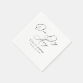 1日遠くにリハーサルエレガントディナー スタンダードカクテルナプキン (角)