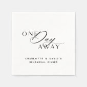 1日遠くにリハーサルエレガントディナー スタンダードカクテルナプキン (正面)