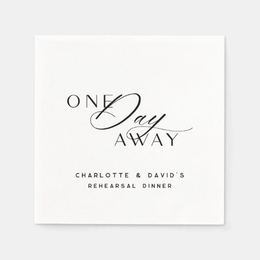 1日遠くにリハーサルエレガントディナー スタンダードカクテルナプキン (正面)