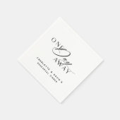 1日遠くにリハーサルエレガントディナー スタンダードカクテルナプキン (角)