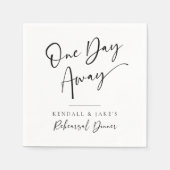 1日遠くにリハーサルモダンディナー スタンダードカクテルナプキン (正面)