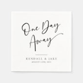 1日遠くにリハーサルモダンディナー スタンダードカクテルナプキン (正面)