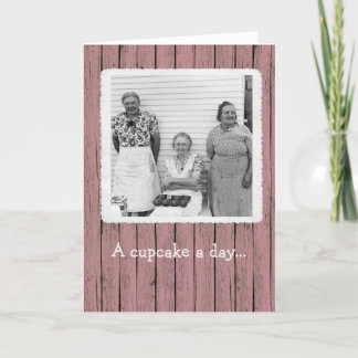 1日1カップケーキの誕生日カード サンキューカード