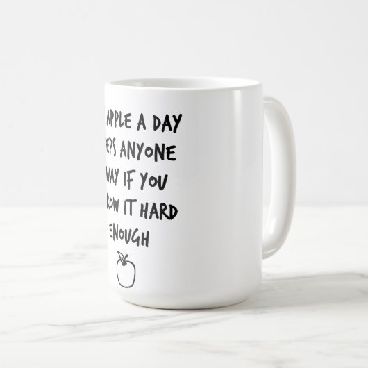 1日1個のリンゴ コーヒーマグカップ (正面右)