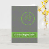 1日1回のリカバリの新しいリーフ カード (黄色い花)