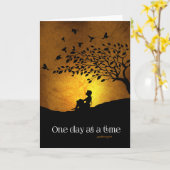 1日1回（12ステップ回復女性） カード (黄色い花)