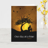 1日1回（12ステップ回復男性） カード (黄色い花)