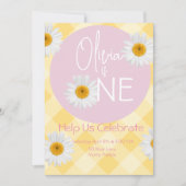 1日1日の誕生日プレートとパーティー用品 招待状 (正面)