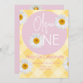 1日1日の誕生日プレートとパーティー用品 招待状 (正面/裏面)