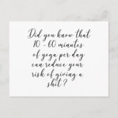 1日10 - 60分のヨガを知っているか ポストカード (正面)