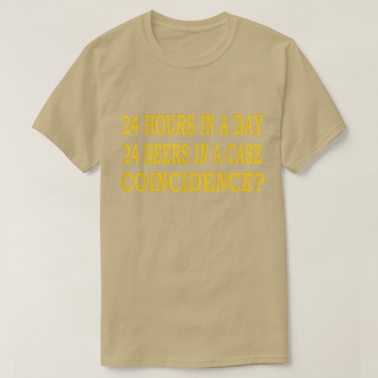 1日24時間ビール24ケース Tシャツ (デザイン正面)