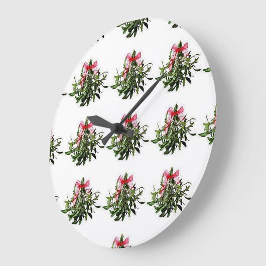 1日24時間「MISTLETOE」時計 ラージ壁時計 (傾斜)