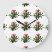 1日24時間「MISTLETOE」時計 ラージ壁時計 (正面)