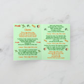 1日5回 – 野菜ノートサイズサンプルカード カード (内部)