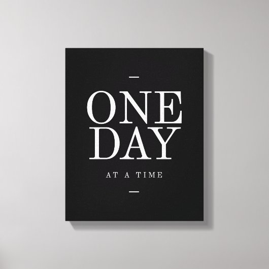 1日 – 学生ギフト白黒引用文 キャンバスプリント (正面)