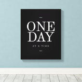 1日 – 学生ギフト白黒引用文 キャンバスプリント (インサイチュ (ウッドフロア))