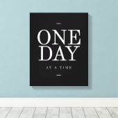 1日 – 学生ギフト白黒引用文 キャンバスプリント (インサイチュ (ウッドフロア))