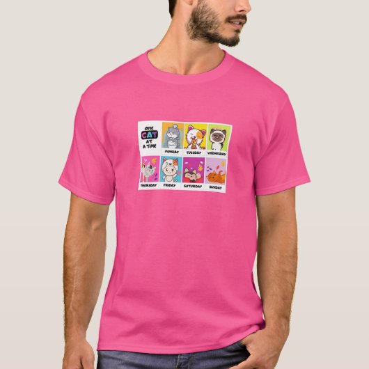 1日Cat A Time日国際的 Tシャツ (正面)