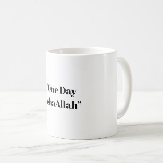 1日InshaAllah – イスラム引用文マグ コーヒーマグカップ (正面右)