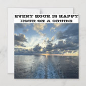 1時間ごとにハッピーアワーのクルーズドアマグネット マグネット招待状 (正面)