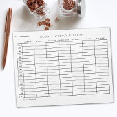 1時間ごとの毎週のプランナースケジュール団体や組織 レターヘッド