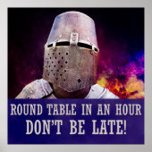 1時間で丸いテーブル遅れないように! ポスター (正面)