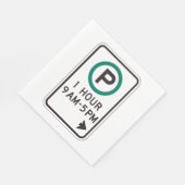 1時間駐車標識ナプキン スタンダードランチョンナプキン (角)