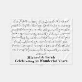 1曲歌詞アニバーサリーギフト誓1st フリースブランケット (正面(横))