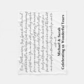 1曲歌詞アニバーサリーギフト誓1st フリースブランケット (正面)