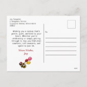 1月おもしろいのクリスマスまでユール（キリスト降誕祭）ビー利用不可 シーズンポストカード (裏面)