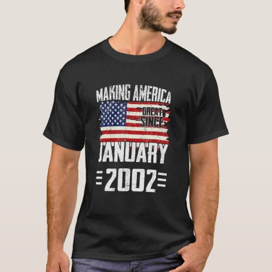 1月からアメリカを生み素晴らし出す21歳の誕生日 Tシャツ (正面)