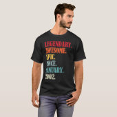 1月から21歳の誕生日の伝説的素晴らし叙事詩 Tシャツ (正面フル)