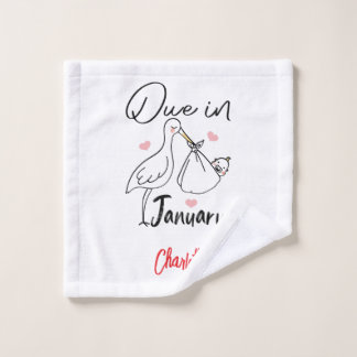 1月にキュートなスワンズ運A新生児 ウォッシュタオル