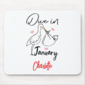 1月にキュートなスワンズ運A新生児 マウスパッド (正面)