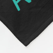 1月に我々衣服ティール（緑がかった色）と白色子宮頸がん フリースブランケット (角)