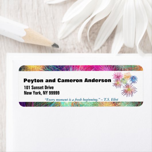 1月のテーマパーソナライズされた住所 ラベル (インサイチュ)